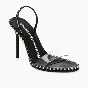 Alexander Wang Black Heels with Metallic Trim